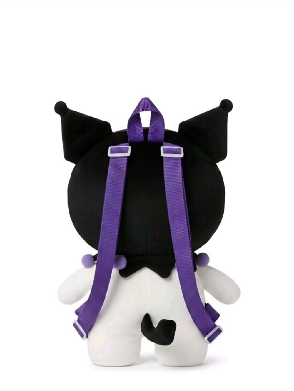 Sanrio Kuromi 16" Stuffed Animal Plush Backpack Large Black & Purple NWT - Picture 4 of 10